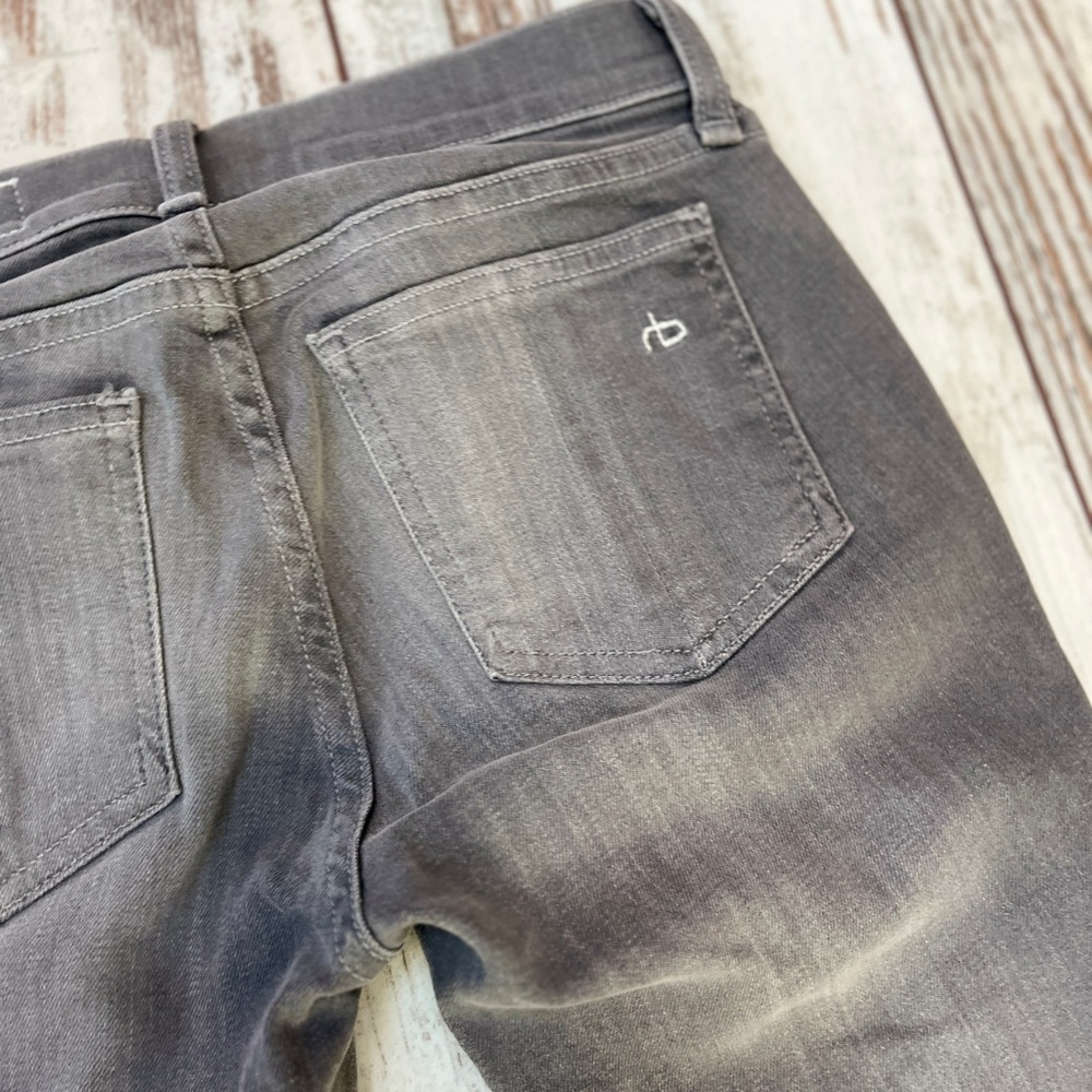 Rag & Bone Moto Skinny Jeans Buxton Gray Ankle Zip Size 25 NWOT - Picture 11 of 16